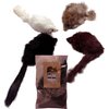 HDP Long haired Furry Mice cat Toy Size:Pack of 4