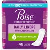 Poise Daily Incontinence Panty Liners, 2 Drop Very Light Absorbency, Regular, 48 Count of Pantiliners, Packaging May Vary