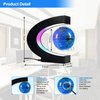 Flagest Magnetic Levitation Floating Globe, Levitating C Shape Globe with LED Lights for Education Home Office Desk Bookshelf Decor, Holiday Anniversary Creative Item(3.3 Inches Globe)
