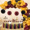 Syuebt Magical Wizard School Birthday Party Decoration Include Magic Wizard School Balloon Arch Kit, Tassel Flower Ball for Magical Theme Birthday Baby Shower Party Supplies