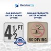 Aquatic Custom Tile, 4 1/2FT Pool Depth Markers, 6x6 Inches Vinyl Pool Stickers, Swimming Pool Number Markers, Pool Safety Signage, Adhesive Pool Depth Markers Stickers for Decks, Made in USA