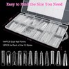 BOMOQING Dual Forms for Poly Nail Gel, 144PCS Dual Nail Forms Molds, Acrylic Full Cover False Nail Tips, 12 Styles 12 Sizes Scale for Manicure Extension