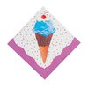 Fun Express - I Scream For Ice Cream Luncheon Napkins for Birthday - Party Supplies - Print Tableware - Print Napkins - Birthday - 16 Pieces