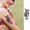 10 Sheets Realistic Snake Temporary Tattoo stickers for Women Men, Fake Snake Tattoo Stickers for Adults Girl’s Arm Body, Black Serpent Peony Floral Kids.