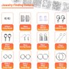 Audab Jewelry Wire Wrapping Jewelry Making Supplies Kit, Ring Sizer Measuring Tools Kit with Tools, Ring Craft Wires, Jewelry Findings for Rings Repair