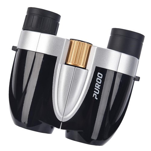 PUROO Compact Binoculars for Adults Kids,10X25 High Powered Waterproof,Fogproof, Shockproof,Small Binoculars for Bird Watching,Concerts,Cruise Travel,Hunting,Stargazing,Hiking,Black