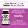 FarmHaven USDA Organic Milk Thistle Capsules | 30X Concentrated Seed Extract & 80% Silymarin Standardized - Supports Liver Function and Overall Health | Non-GMO | 360 Vegan Capsules