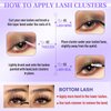 Fluffy Lash Clusters with Bottom Lashes 12-25mm Thick Cluster Eyelash Extensions 294Pcs Wispy Individual Lashes with Lower Eyelash Clusters 100D Plant Fibers Lashes Clusters DIY at Home, by Yaiseiko