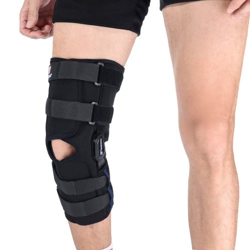 T TIMTAKBO HINGED KNEE BRACE,16”Tall Breathe Rebound Wrap Knee Support,Stabilizer for Arthritis,Ligament Sprains,Knee Compression,Pain Relief leg brace (M fit Upper 20-22.5"/Lower 14.5-16.5")