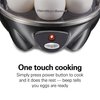 Hamilton Beach 3-in-1 Electric Egg Cooker for Hard Boiled Eggs, Poacher, Omelet Maker & Vegetable Steamer, Holds 7, Black (25507)