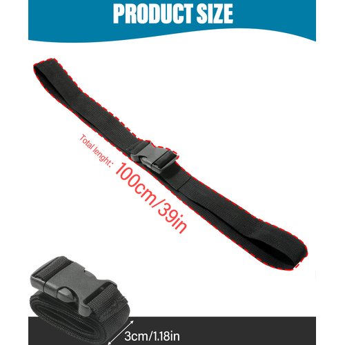 ESEWALAS 38 Inch Battery Tie Down Strap,Battery Straps for Boats,Premium Tie Down Nylon Strap with Quick Release Buckle,Battery Hold Down Strap Trailer Battery Box Strap