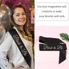 CIEHER 6 Pack Black Satin Sashes - Blank Custom Sash for Bridesmaid, Prom, Court, Mommy to Be, Birthday, Bride to Be, Bachelorette, Graduation - Make Your Own, One Size, 6 Pieces, Hairband