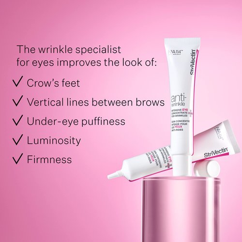 StriVectin Anti-Wrinkle Intensive Eye Cream Concentrate for Wrinkles PLUS, Targets Crow's Feet, Firmness, Puffiness & Dark Circles,White, 0.25 Fl oz (Pack of 1)