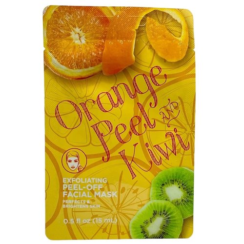 CVS Orange Peel And Kiwi Exfoliating Peel-Off Facial Mask, Perfects & Brightens Skin, 3 Pack