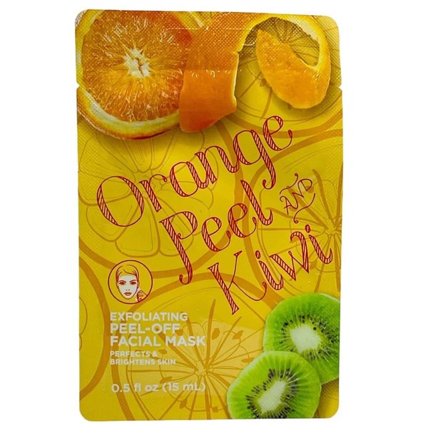 CVS Orange Peel And Kiwi Exfoliating Peel-Off Facial Mask, Perfects & Brightens Skin, 3 Pack