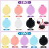 10 Pcs Folding Pocket Hair Brush with Mirror and Round Mini Comb for Travel (5 Colors) - Unisex