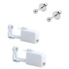HERMOSA 2 Pack Ear Piercing Gun Earring Disposable Ear Stud Gun Sterile No Pain Ear Piercing Gun (Silver)