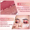 ZHISHUDL Double Color Eyeshadow Palette Matte Glitter Eyeshadow Makeup Palette High Pigment Eye Shadow Powder Soft Shimmer Eye Makeup - 02 Plum red