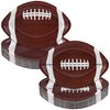 durony 50 Pieces Football Serving Trays Football Party Plates Football Shaped Disposable Paper Plates for Football Birthday Party and Football Game Day Decorations