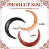 3 Pcs Moon Hair Fork / Hairpin for Women 5.12'' Moon Hair Stick Hand Carved Thin Long Hair Clip/ Accessories, Wooden Barrettes Lightweight Hair Styling Tool (Red, Black and Wood Color)