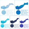 MEEDEE 100 Pack Ombre Blue Elastic Hair Ties For Women No Crease Soft Elastic Ribbon Hair Ties Knotted Hair Ties No Damage Pony Tails Hair Ties Ouchless Hair Ties Yoga Hair Ties Elastic Bracelets