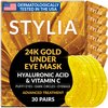 Under Eye Patches for Dark Circles and Puffy Eyes (30 Pairs), 24k Gold Eye Mask for Dark Circles and Puffiness with Vitamin C, Hyaluronic Acid, and Pearl Extract, Collagen Eye Gel Pads for Puffiness