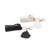 zaoalife 2Pcs Women Black and White Lip Gloss Bag Zero Wallet Keychain, Portable Soft Leather Lipstick Bag Mini Storage Bag