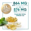 Triple Strength Omega 3 Fish Oil 2400 mg Supplement, Nature's Omega-3 Supplements, Brain & Heart Health Support - EPA & DHA, Fish Oil in Each Softgel, Fatty Acids Fish Oil Supplement - 60 Softgels