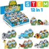Wild Safari Toys - 12 Surprise Animal Eggs Standard Size Building Blocks STEM Toys - Educational Kids 3D Puzzle Party Favors