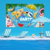 Summer Beach Party Decorations, Pool Party Banner Backdrop for Summer Pool Party Decorations Supplies, 72x43 inch