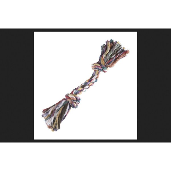 Boss Pet 03877 Multi-Color Rope with Knotted Ends Dog Toy Tug