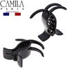 Camila Paris NV07 French Hair Clip for Women, Black 3 Teeth Ponytail Holder, Girls Hair Claw Clips Jaw Fashion Durable Styling Hair Accessories for Women, Strong Hold No Slip Grip, Made in France