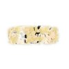 Cream Grey Black barrette plastic marbled rectangle hair clip accessory 3.75 inches long over the curve