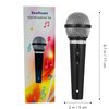 Sealhuan Microphone Toy for Kids Fake Microphone Toy Plastic Pretend Toy Microphone Prop Black Microphone for Halloween Christmas Cosplay Birthday Party Favors Costume Play(17cm)