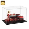 LANSCOERY Clear Acrylic Display Case, Assemble Horizontal Display Box Stand with Black Base, Dustproof Protection Showcase for Collectibles Memorabilia Figurines (10x5x4inch;25x13x10cm)