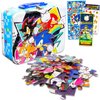 Sonic the Hedgehog Tin Lunch Box Puzzle Bundle - Sonic Lunchbox with Sonic Puzzle 48 Piece for Kids Plus Stickers, More | Sonic School Supplies Set
