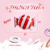 6pcs Sweet Candy Balloons Red Candy Foil Balloons for Candyland Children's Birthday Party Decorations
