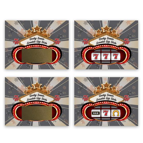 My Scratch Offs Slot Machine Casino Night Gambling Scratch-Off Game Cards Party Favors Business Promotions Customer Rewards 26 pk