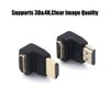 VCE HDMI 90 and 270 Degree Adapter 6-Pack, Right Angle HDMI Adapter Male to Female L-Shape Connector with 4K@60Hz, 3D for TV Stick, HDTV, PC