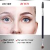 Duo Eye brow Brush, Angled Eyebrow Brush and Spoolie Brush, Eyelash Comb Eyebrow Brush Tool (1 Pcs)