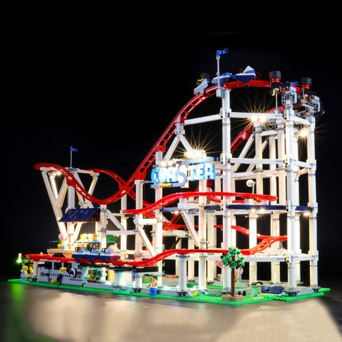 BRIKSMAX Led Lighting Kit for Roller Coaster - Compatible with Lego 10261 Building Blocks Model- Not Include The Lego Set
