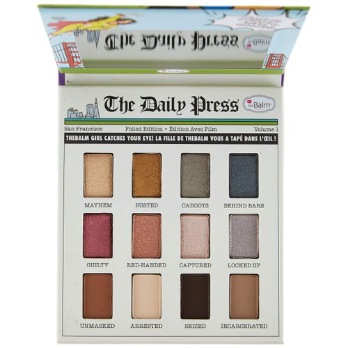 theBalm Foiled Again Eye Shadow Palette, Long-Lasting, Pigmented Matte, Supernatural Shine, Wet or Dry Formulas, Reflective Finishes, Multi-Color 0.34 oz