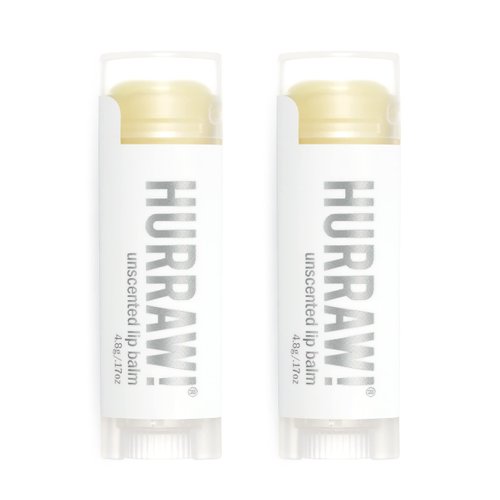 Hurraw! Unscented Lip Balm, 2 Pack: Organic, Certified Vegan, Cruelty and Gluten Free. Non-GMO, 100% Natural Ingredients. Bee, Shea, Soy and Palm Free. Made in USA
