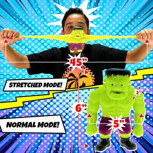 JA-RU Super Squishy Monster Toy (1 Stretchy Monster Assorted) Fidget Action Figures Stretch Squeeze Toy for Kids & Adults. Anxiety Relief Stress Toys. Sensory Autism ADHD Toys. Party Favors. 4306-1s