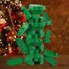 Funwares Wooden Blocks Stacking Game, Tumbling Tower and Balance Game, Family & Party Fun, Game for Kids and Adults, Ages 6+, Santa’s Christmas Tree Stack-Up, Christmas Tree Wood Blocks Stacking Game