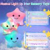 Subao Sensory Toys for Kids,14" Toddler Pillow with Light & Music,Twinkle Plush Star Night Light Cushion Autism Sensory Toys for Toddlers Age 3 4 5 6 7 8 9 10,Birthday Xmas Gifts for Boys Girls Pink