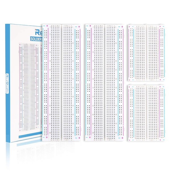 4PCS Breadboards Kit Include 2PCS 830 Point 2PCS 400 Point Solderless Breadboards for Proto Shield Distribution Connecting Blocks