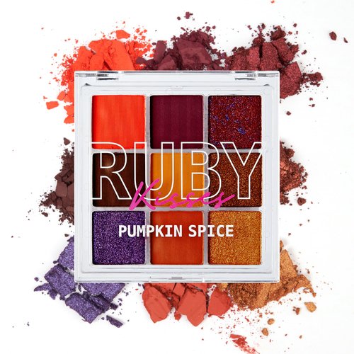 Ruby Kisses Eyeshadow Palette Highly Pigmented Eye Makeup 9 Shades Matte Shimmer Metallic Eyeshadow Palette (Pumpkin Spice)