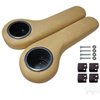 Universal Golf Cart Rear Seat Arm Rests with Cup Holders - TAN