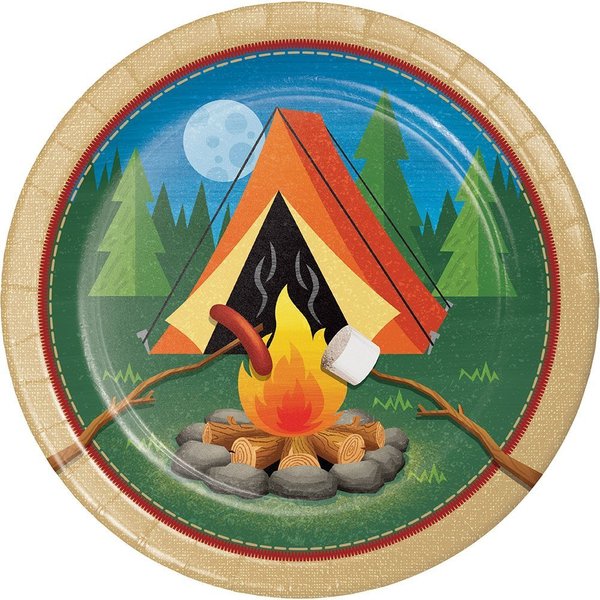 Creative Converting Camp Out Party Plates (16) Napkins (16) Party Bundle
